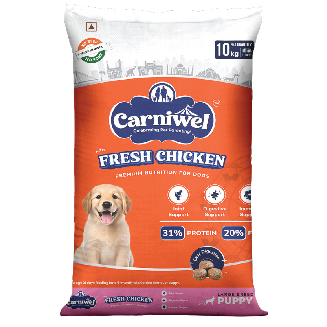 Carniwel with Fresh Chicken, Dry Dog Food for Large Breed, Puppy