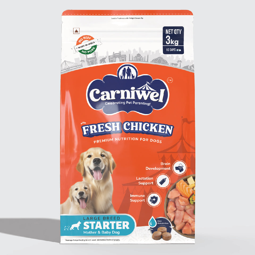 Carniwel with Fresh Chicken, Dry Dog Food for Large Breed, Starter