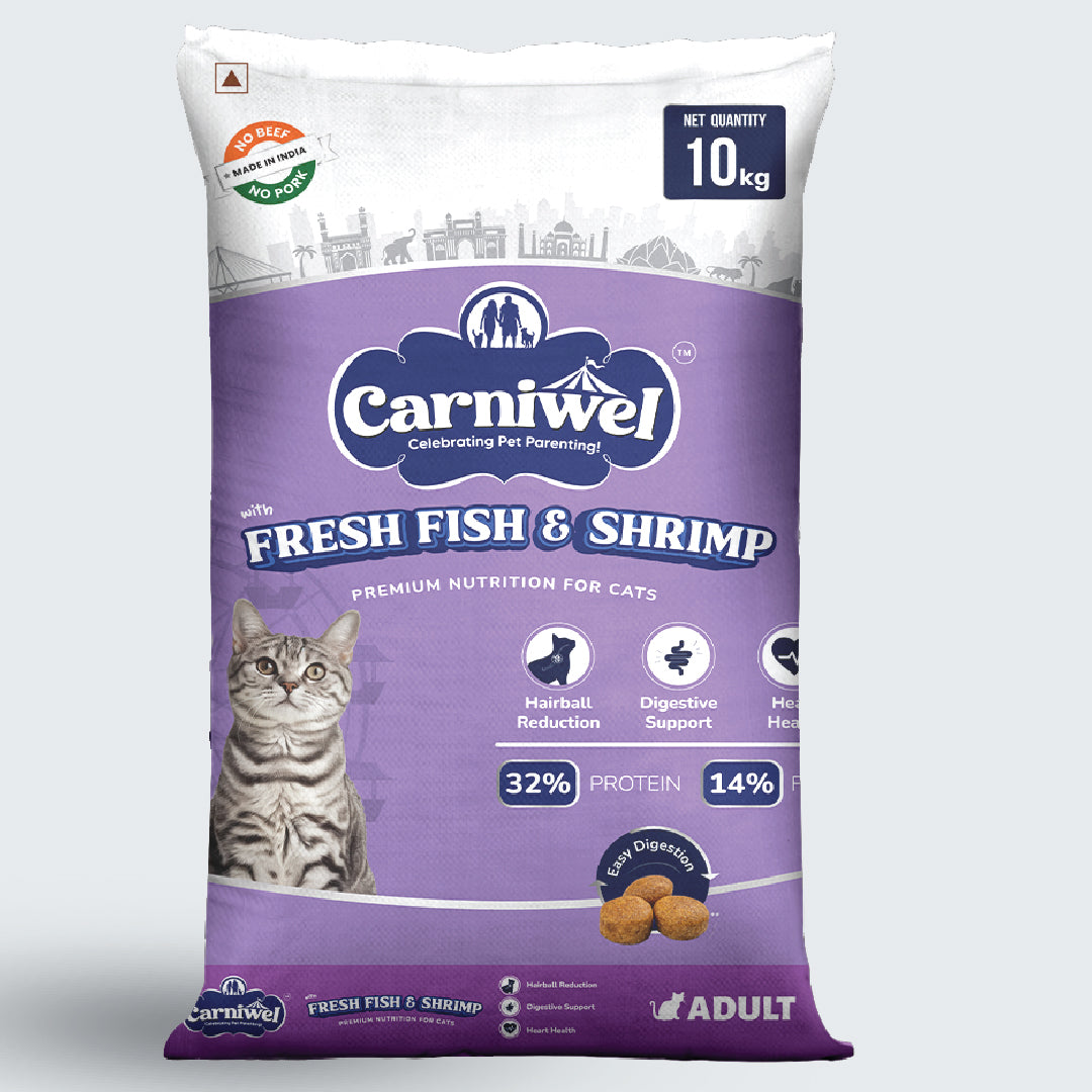 Carniwel with Fresh Fish & Shrimp, Dry Cat Food, Adult