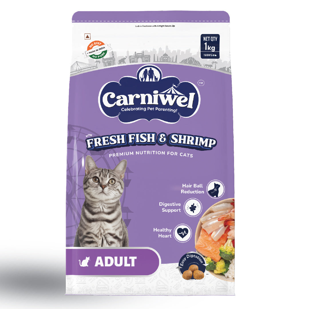 Carniwel with Fresh Fish & Shrimp, Dry Cat Food, Adult