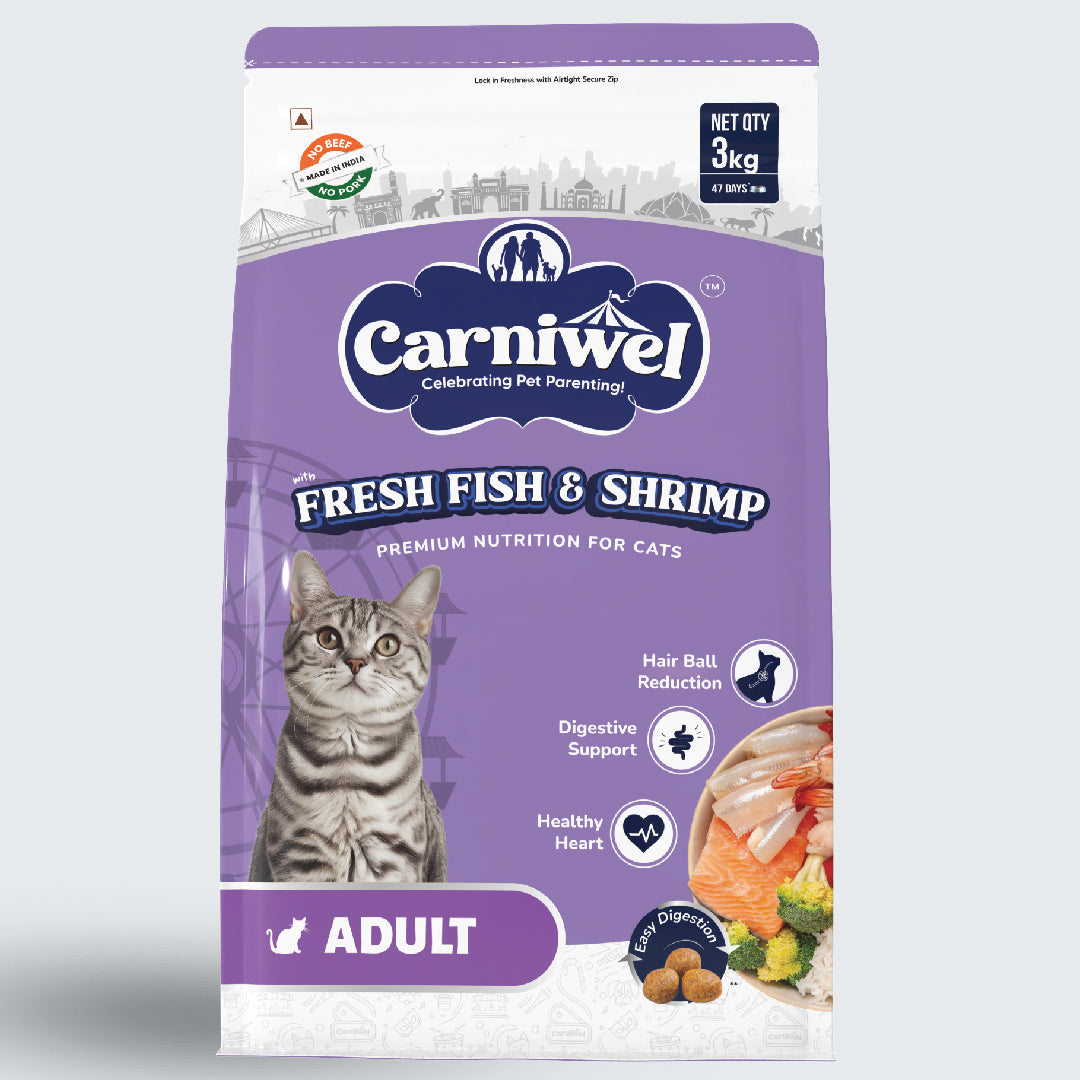 Carniwel with Fresh Fish & Shrimp, Dry Cat Food, Adult