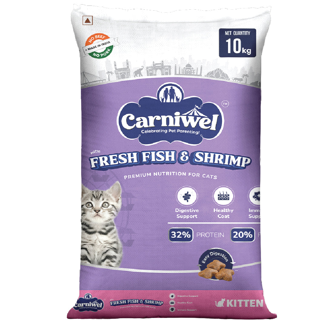 Carniwel with Fresh Fish & Shrimp, Dry Cat Food, Kitten