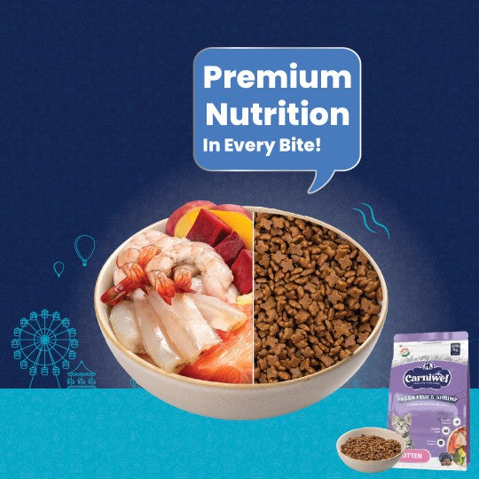 Carniwel with Fresh Fish & Shrimp, Dry Cat Food, Kitten