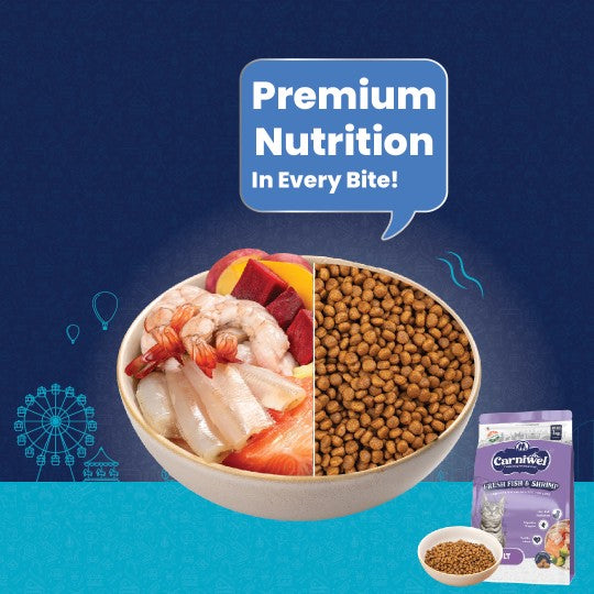 Carniwel with Fresh Fish & Shrimp, Dry Cat Food, Adult