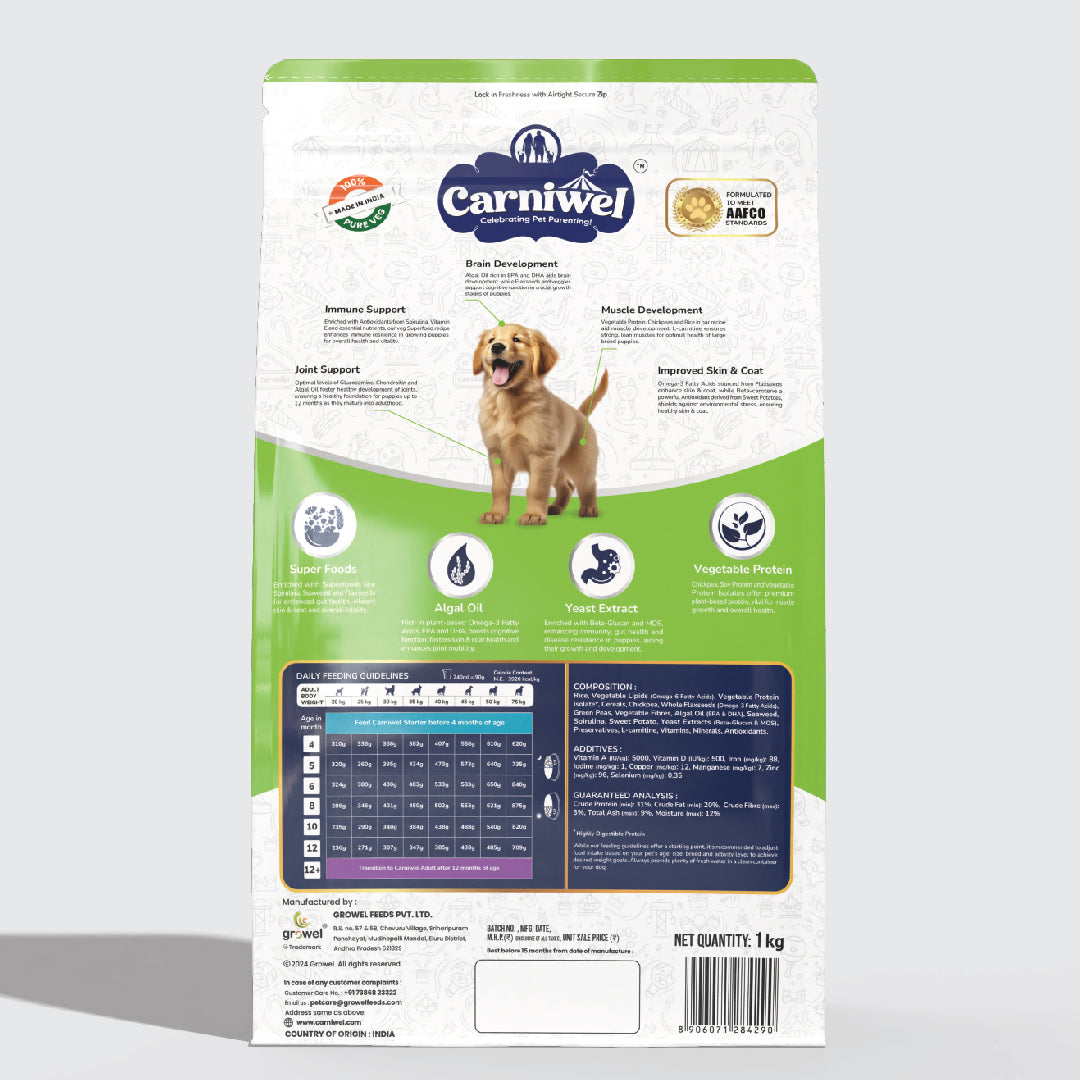 Carniwel with Veg Superfoods, Dry Dog Food for Large Breed, Puppy