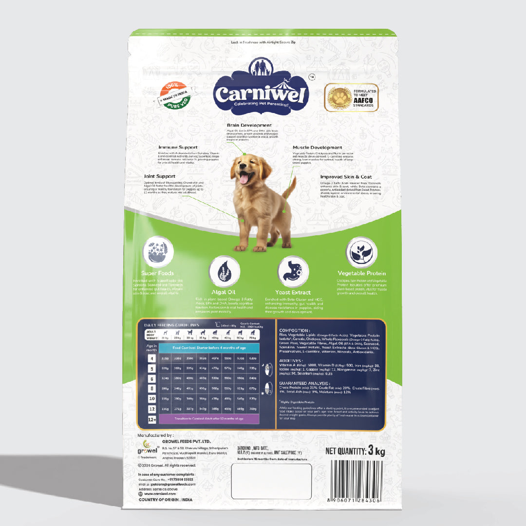 Carniwel with Veg Superfoods, Dry Dog Food for Large Breed, Puppy