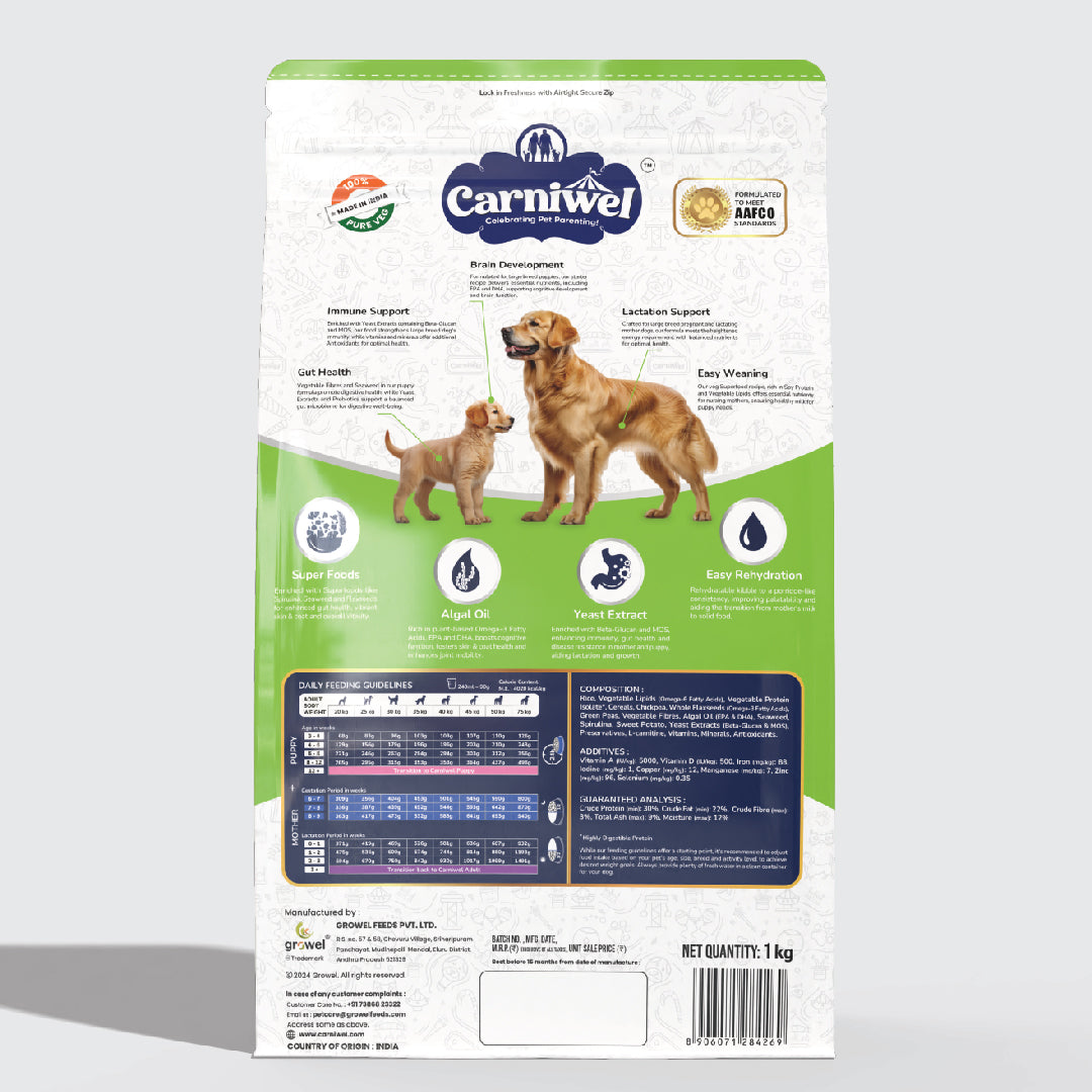 Carniwel with Veg Superfoods, Dry Dog Food for Large Breed, Starter