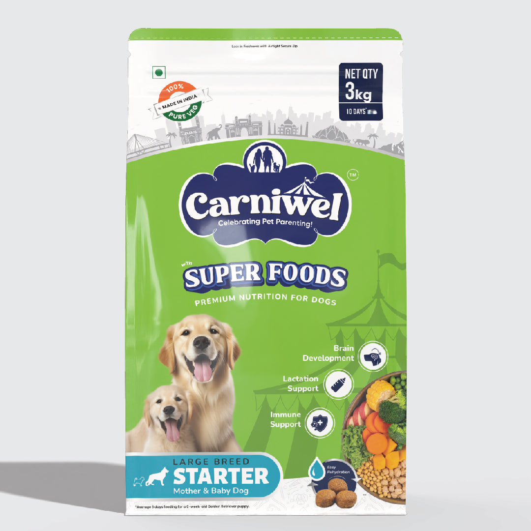 Carniwel with Veg Superfoods, Dry Dog Food for Large Breed, Starter