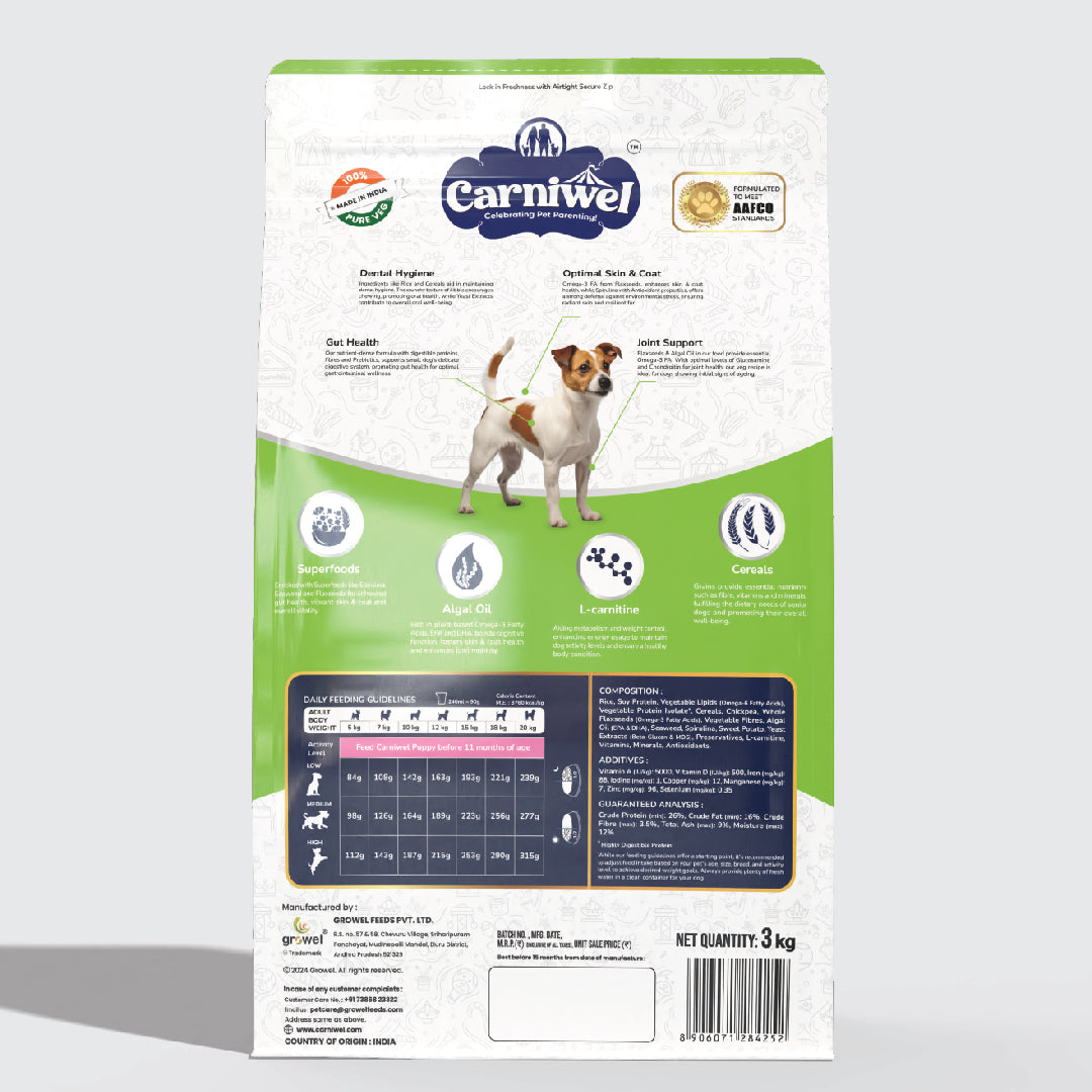 Carniwel with Veg Superfoods, Dry Dog Food for Small Breed, Adult