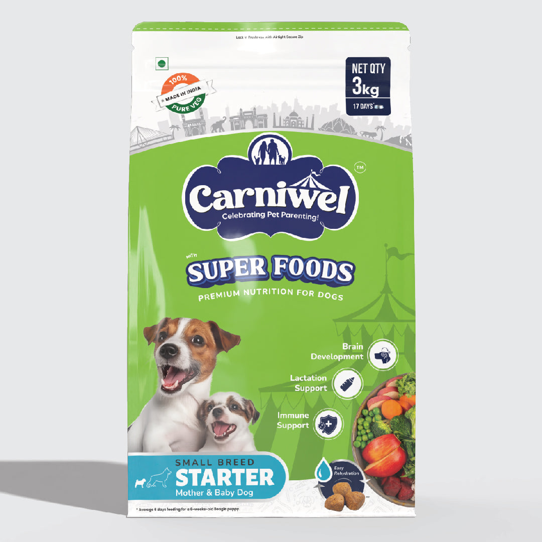Carniwel with Veg Superfoods, Dry Dog Food for Small Breed, Starter