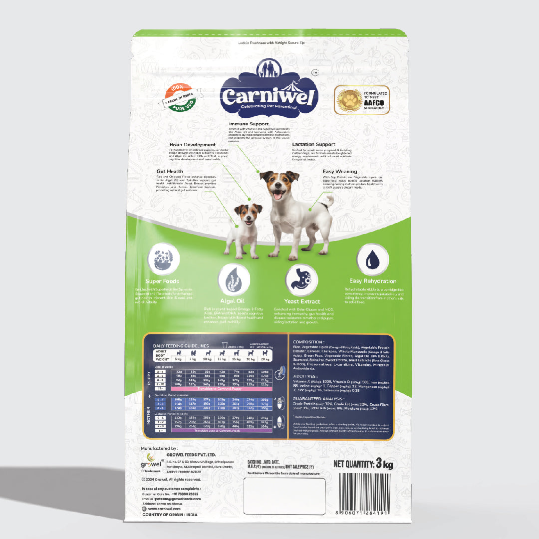 Carniwel with Veg Superfoods, Dry Dog Food for Small Breed, Starter
