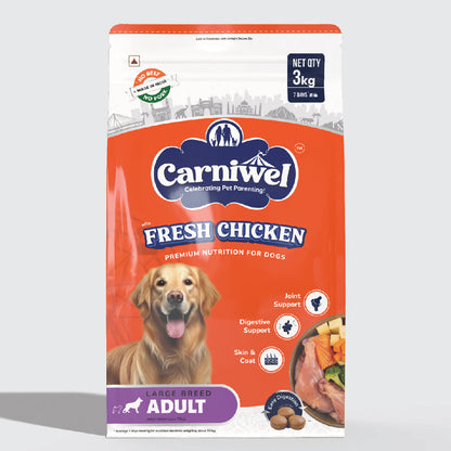 Carniwel with Fresh Chicken, Dry Dog Food for Large Breed, Adult