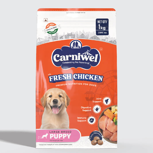 Carniwel with Fresh Chicken, Dry Dog Food for Large Breed, Puppy