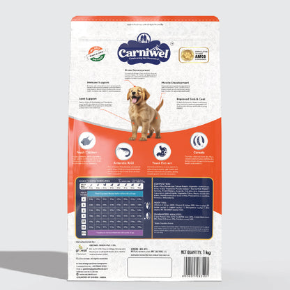 Carniwel with Fresh Chicken, Dry Dog Food for Large Breed, Puppy