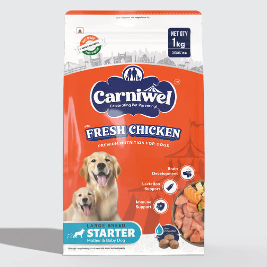 Carniwel with Fresh Chicken, Dry Dog Food for Large Breed, Starter