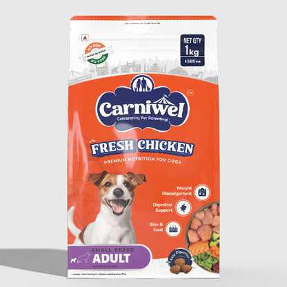 Carniwel with Fresh Chicken, Dry Dog Food for Small Breed, Adult