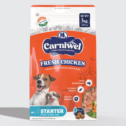 Carniwel with Fresh Chicken, Dry Dog Food for Small Breed, Starter