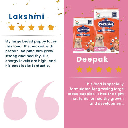 Carniwel with Fresh Chicken, Dry Dog Food for Large Breed, Puppy