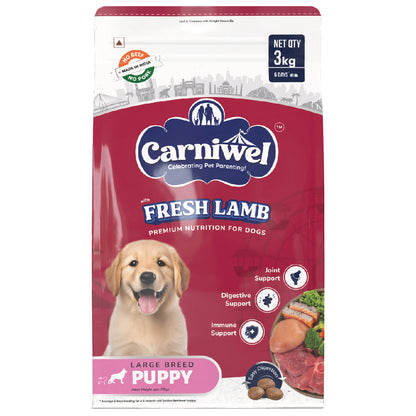 Carniwel with Fresh Lamb, Dry Dog Food for Large Breed, Puppy