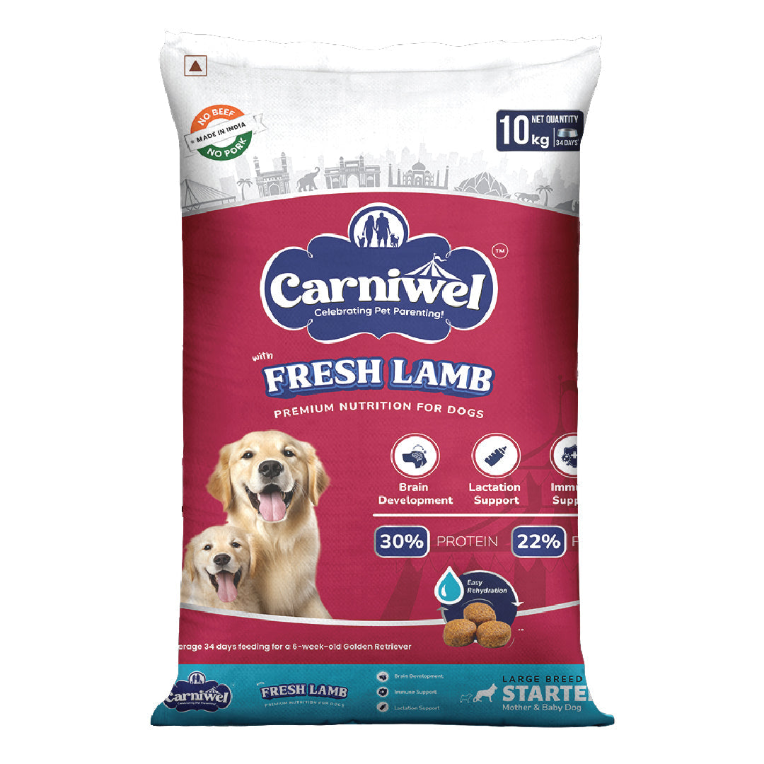 Carniwel with Fresh Lamb, Dry Dog Food for Large Breed, Starter