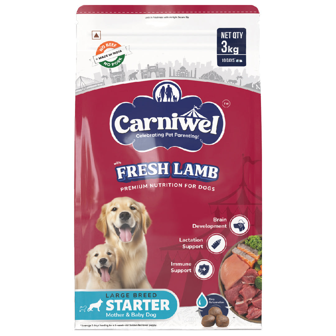 Carniwel with Fresh Lamb, Dry Dog Food for Large Breed, Starter