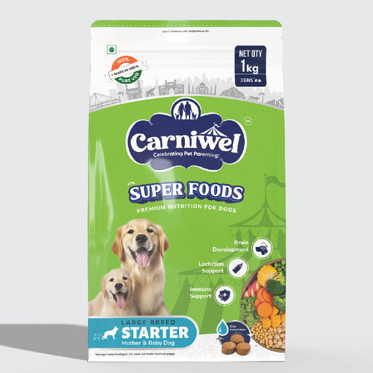 Carniwel with Veg Superfoods, Dry Dog Food for Large Breed, Starter