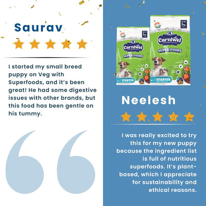 Carniwel with Veg Superfoods, Dry Dog Food for Small Breed, Starter