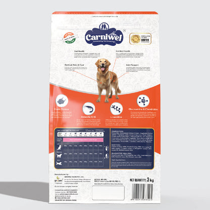 Carniwel with Fresh Chicken, Dry Dog Food for Large Breed, Adult