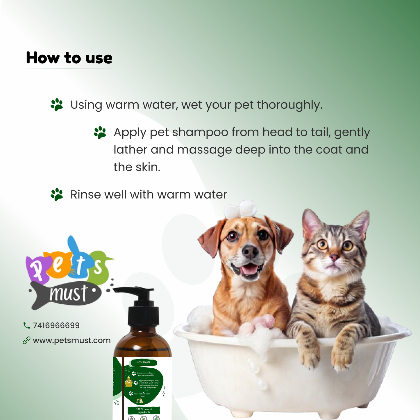 Petsmust Anti tick & flea shampoo