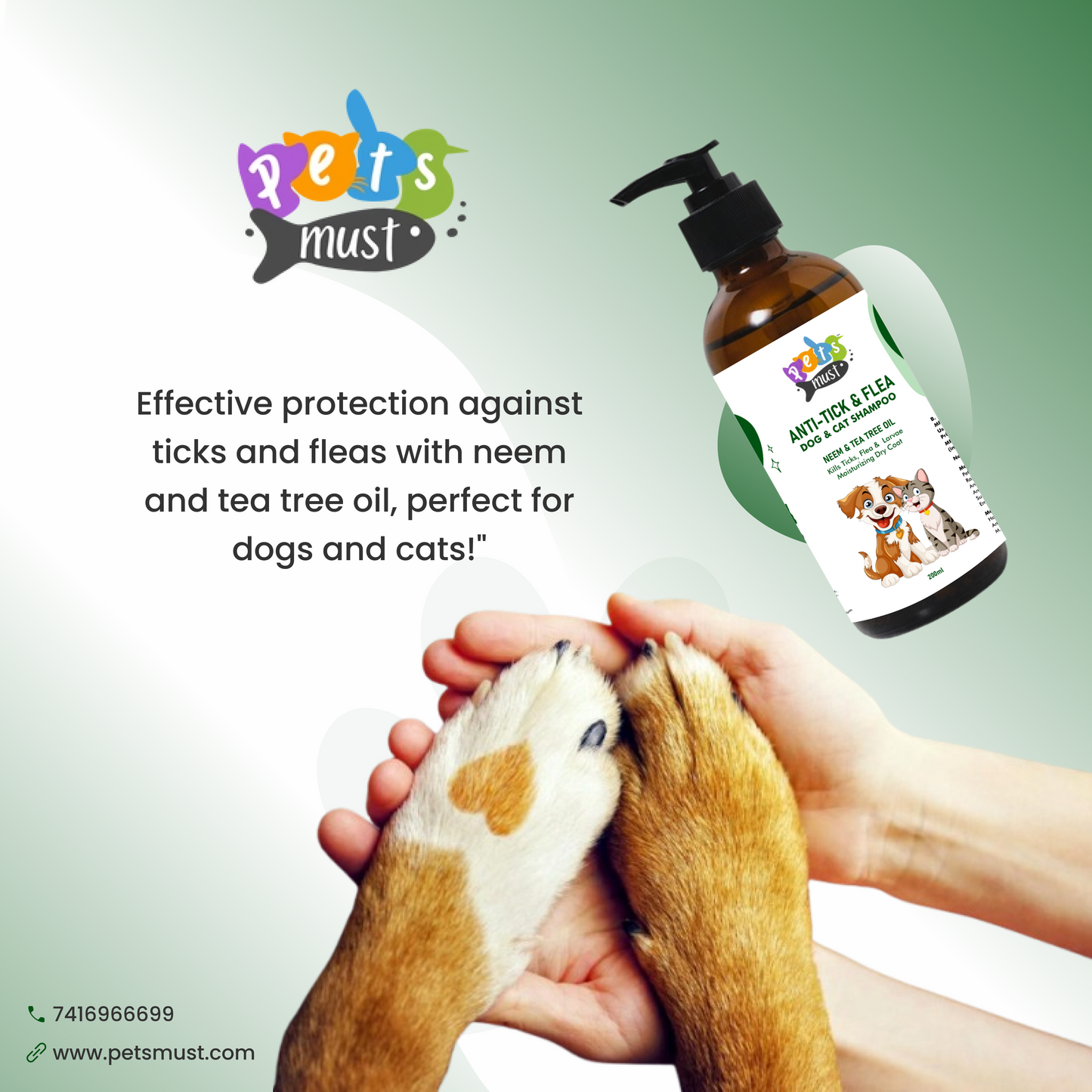 Petsmust Anti tick & flea shampoo